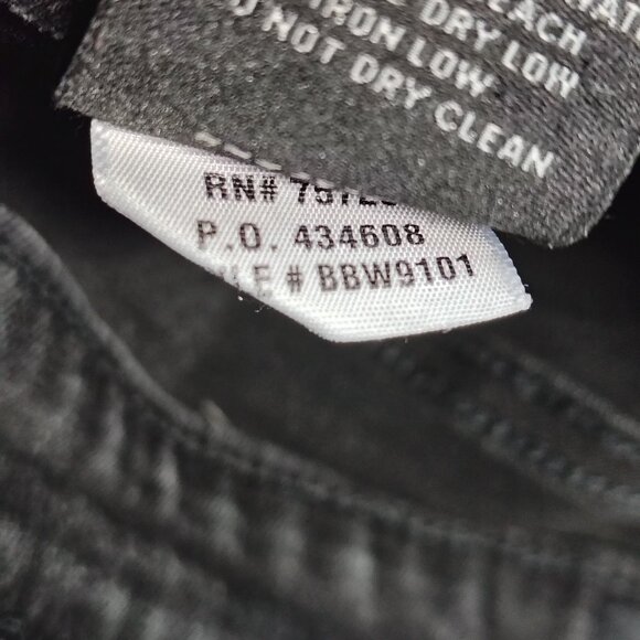 Buckle Black Jeans Womens Size 28x32 Fit No 53 Dark Wash Skinny Faded Distressed - Picture 14 of 16